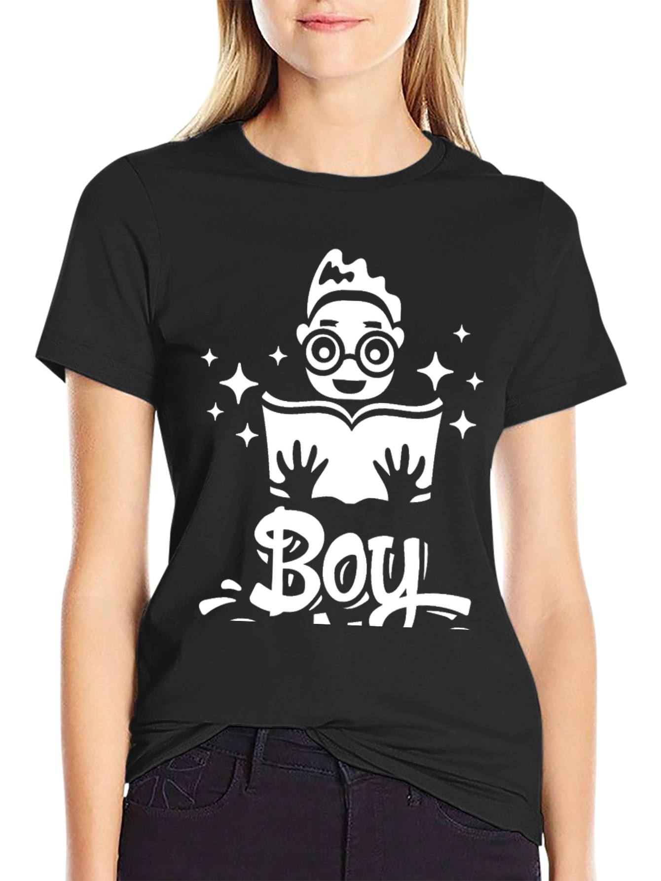Boy Reader Graphic T-Shirt