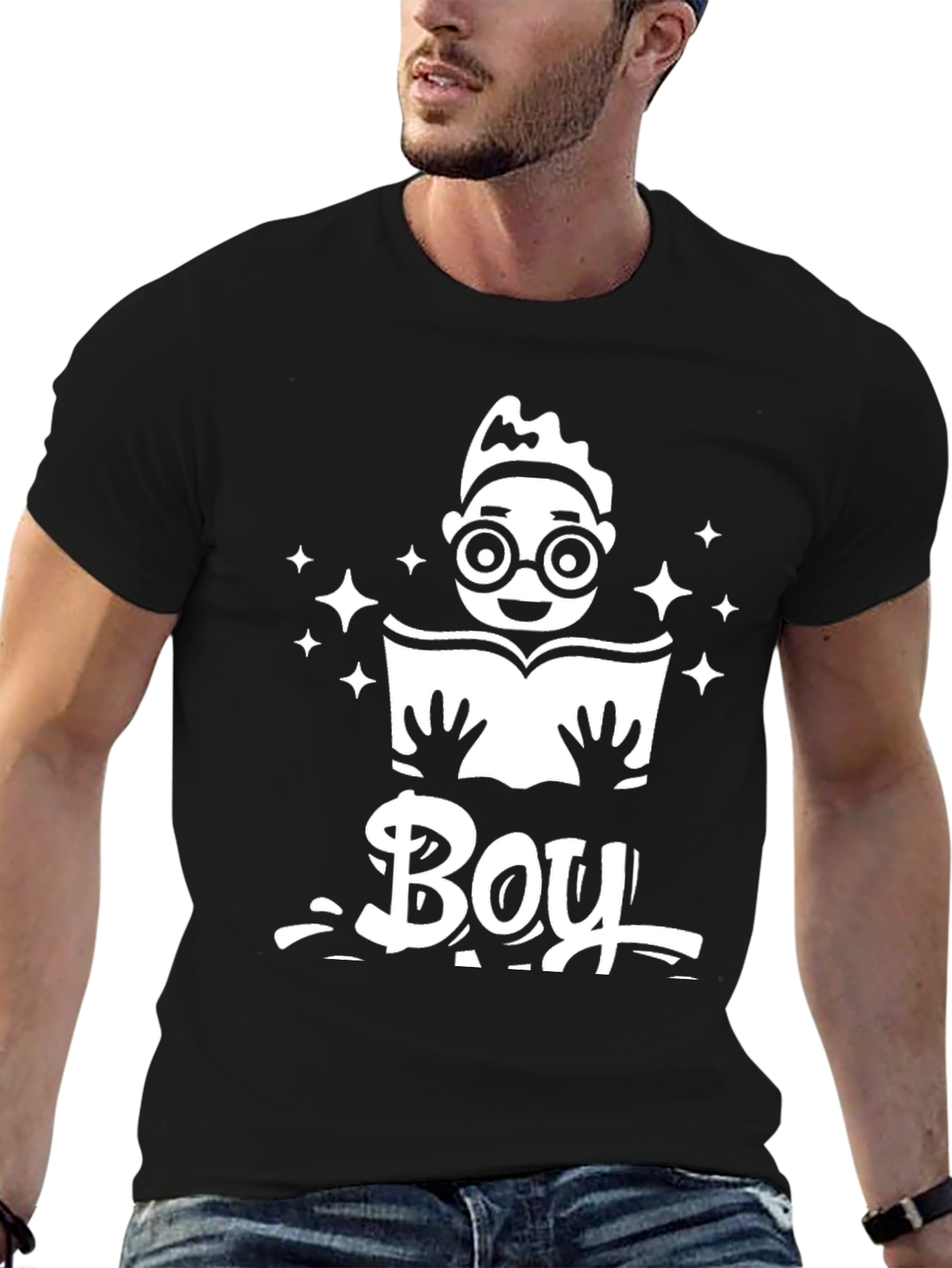 Boy Reader Graphic T-Shirt