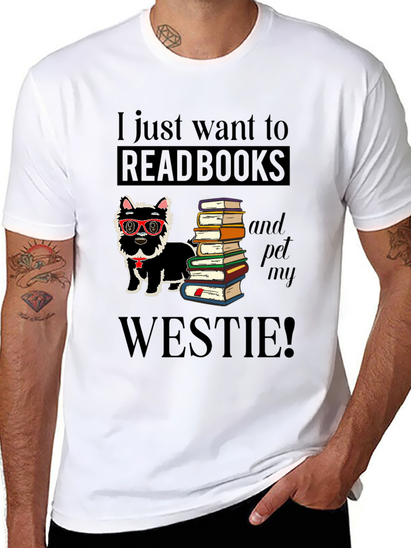 Read Books & Pet My Westie T-Shirt