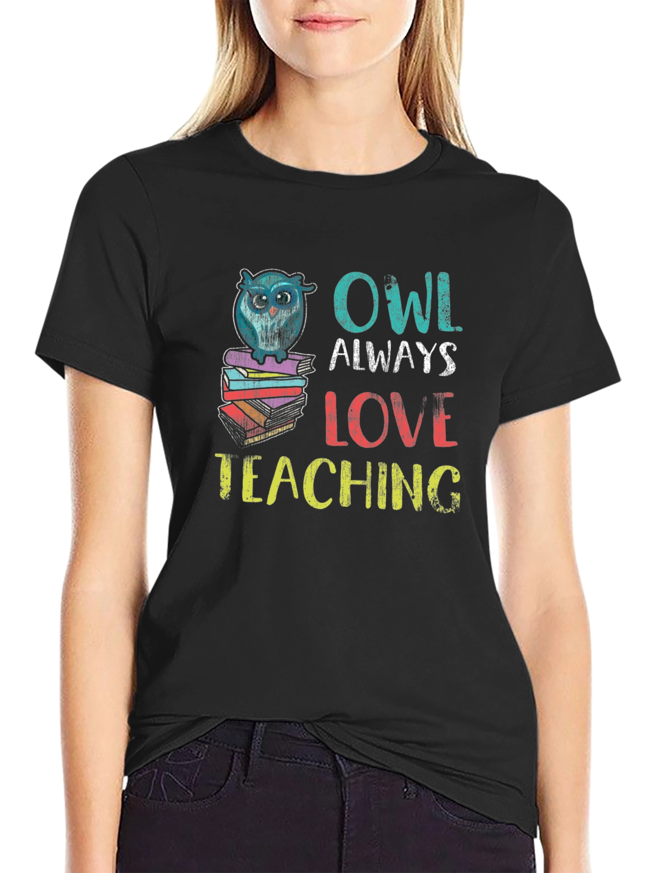 Owl Always Love Teaching T-Shirt - Black