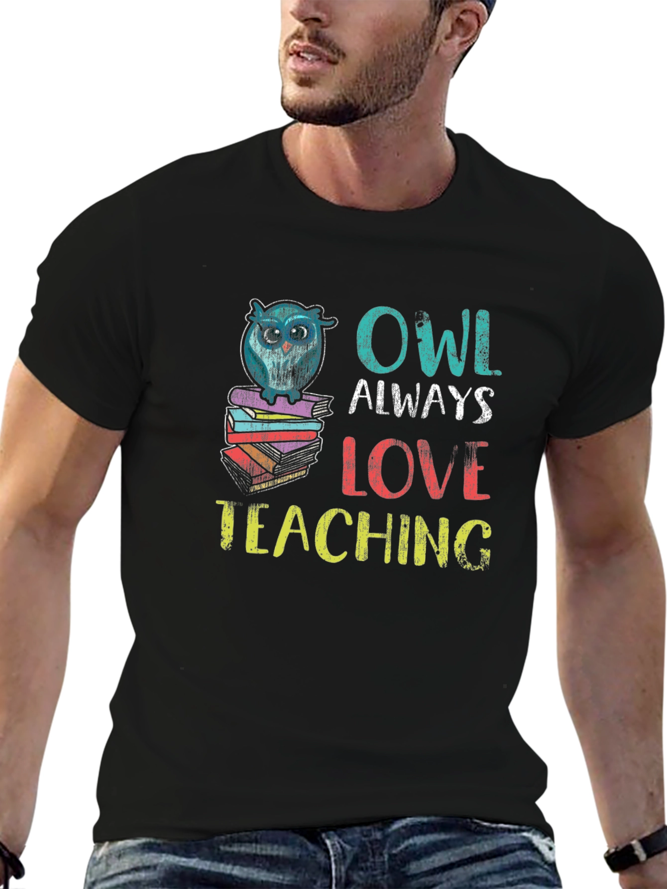 Owl Always Love Teaching T-Shirt - Black