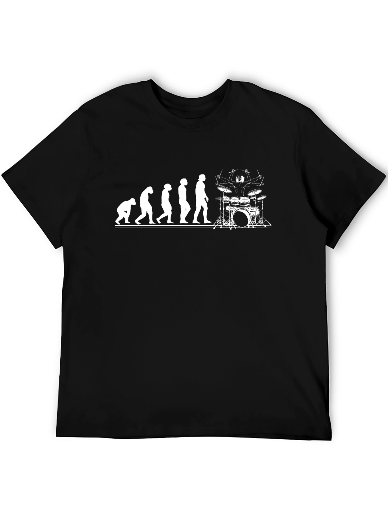 Evolution of Drummer T-Shirt - Black Cotton Tee