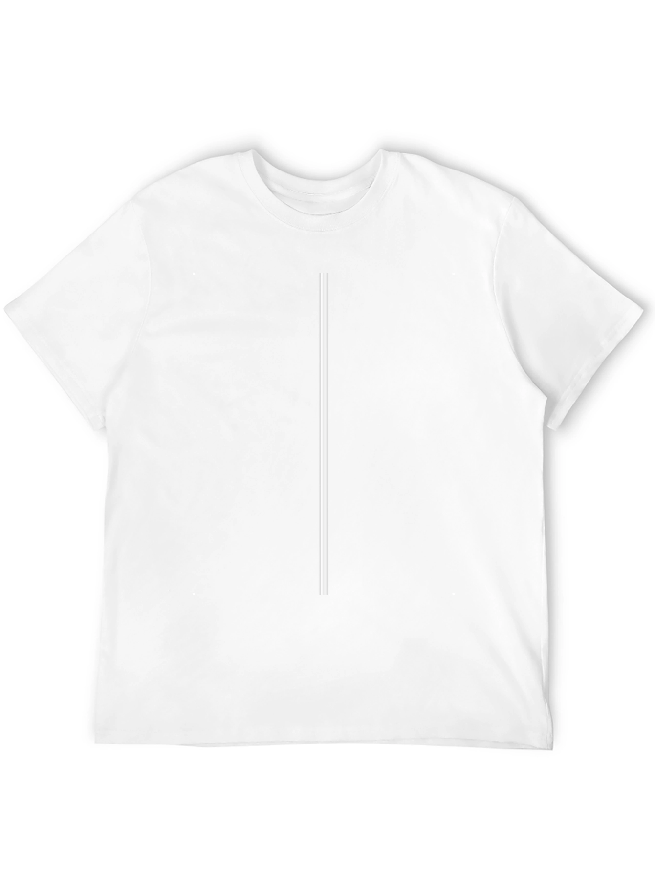 Minimalist Black T-Shirt with White Line Design