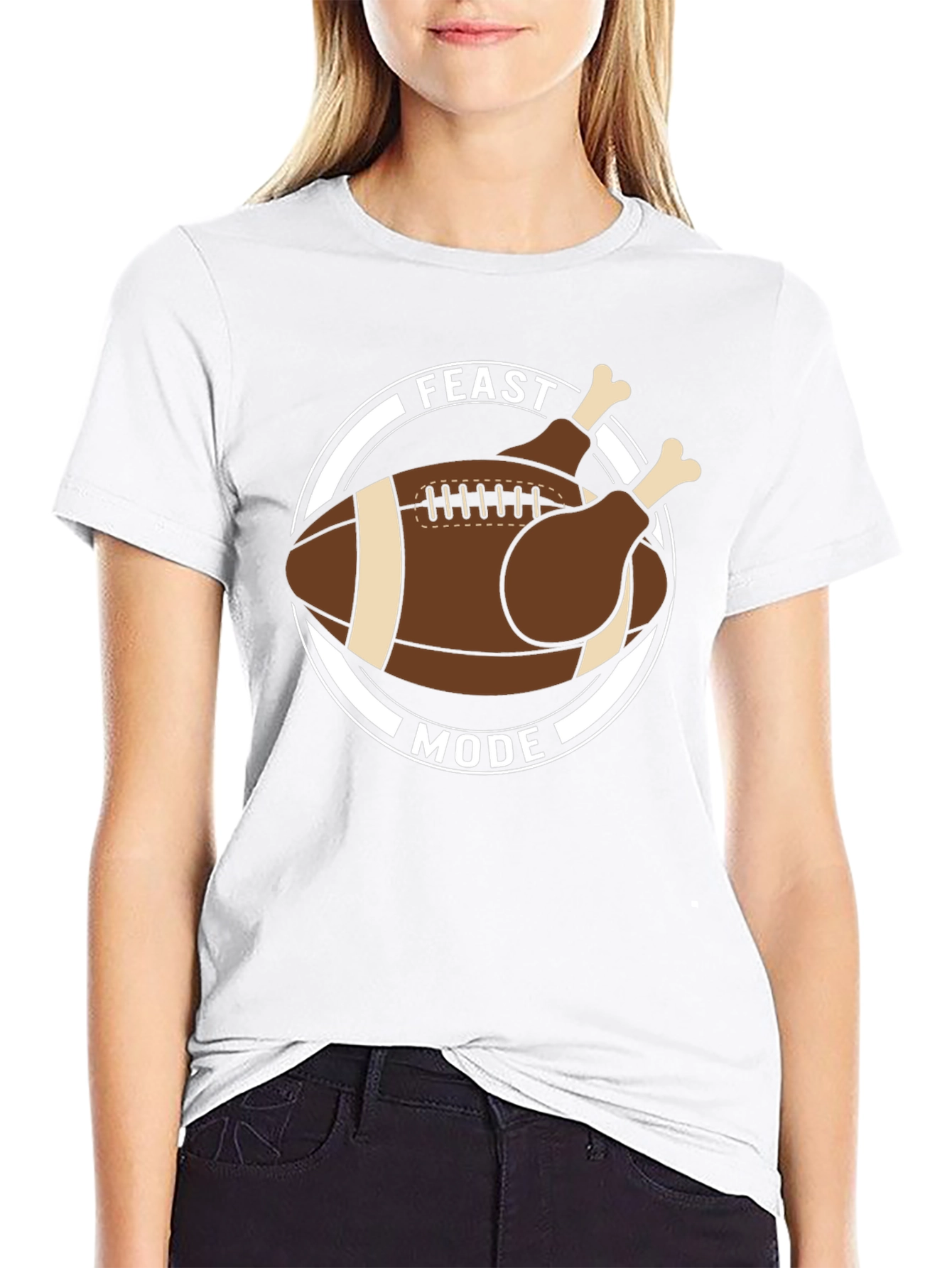Feast Mode Football Thanksgiving T-Shirt