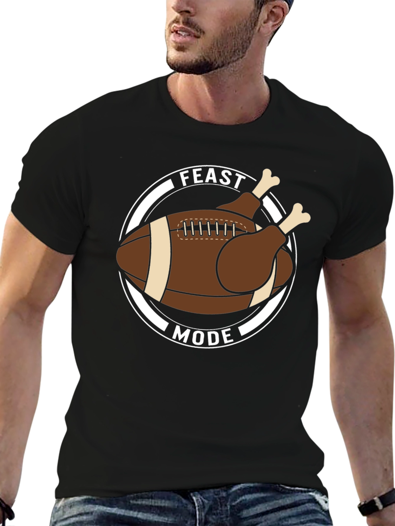 Feast Mode Football Thanksgiving T-Shirt