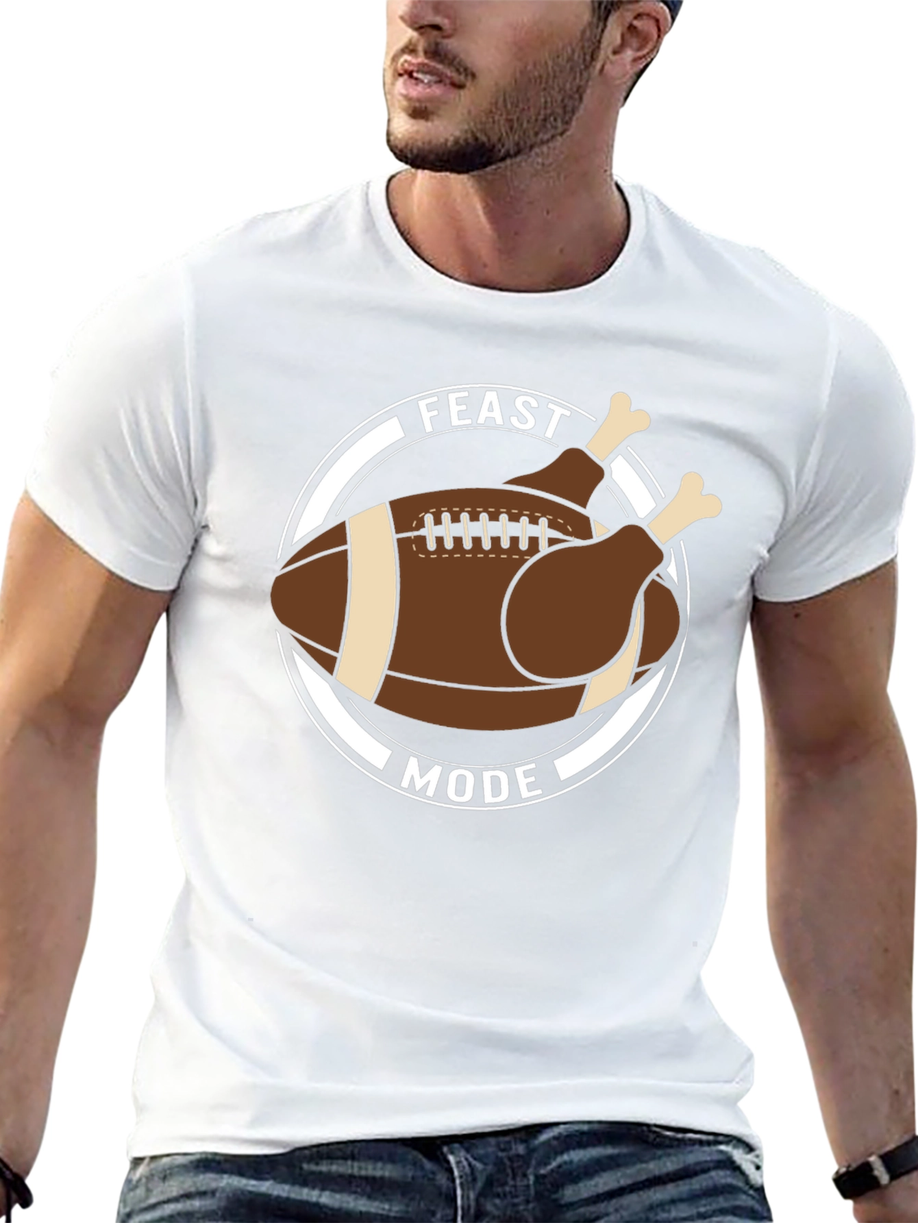 Feast Mode Football Thanksgiving T-Shirt