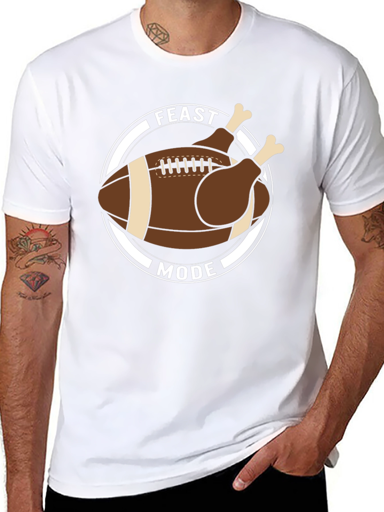 Feast Mode Football Thanksgiving T-Shirt
