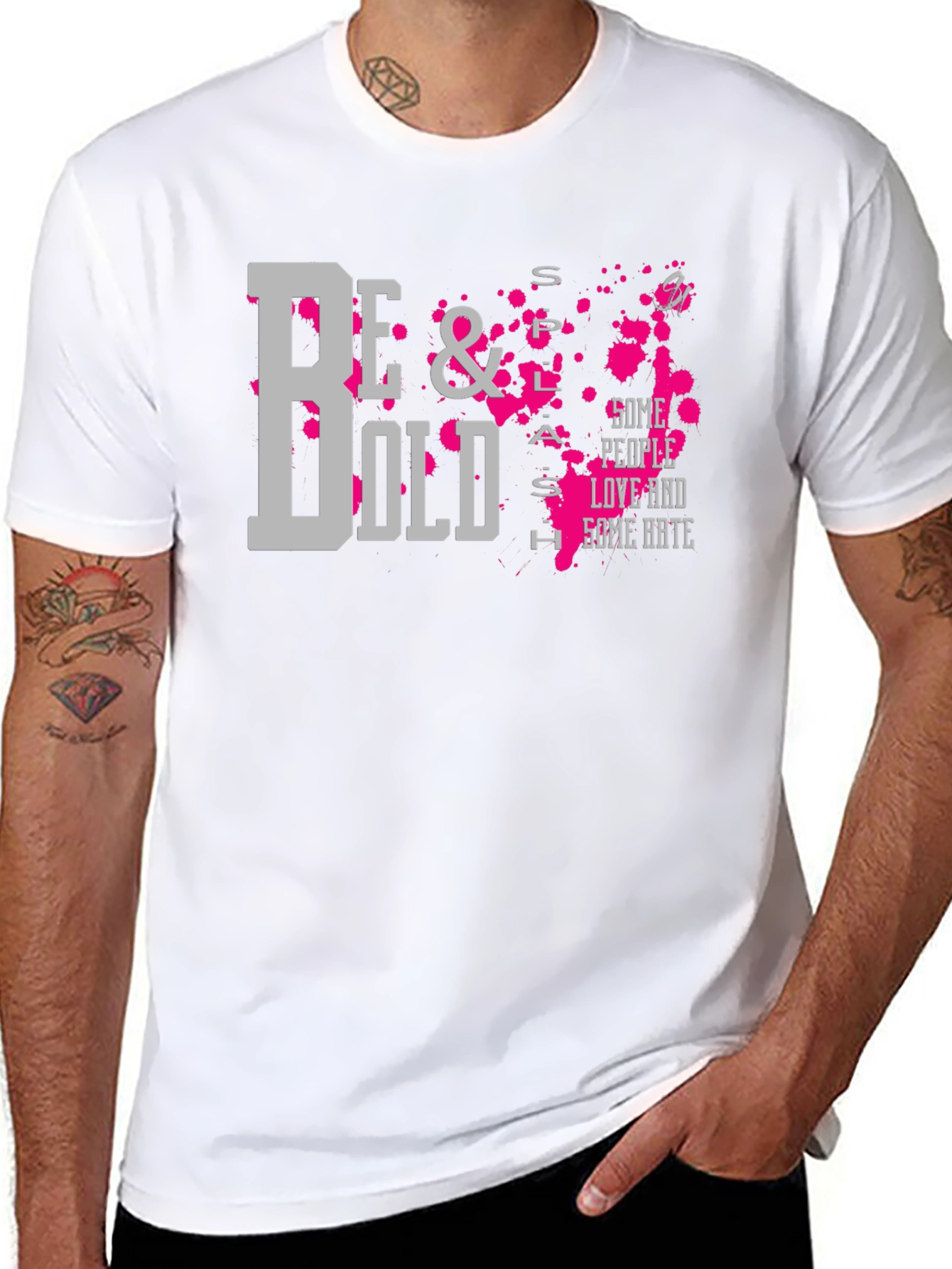 Be Bold Graphic T-Shirt - Trendy Mens Black Tee
