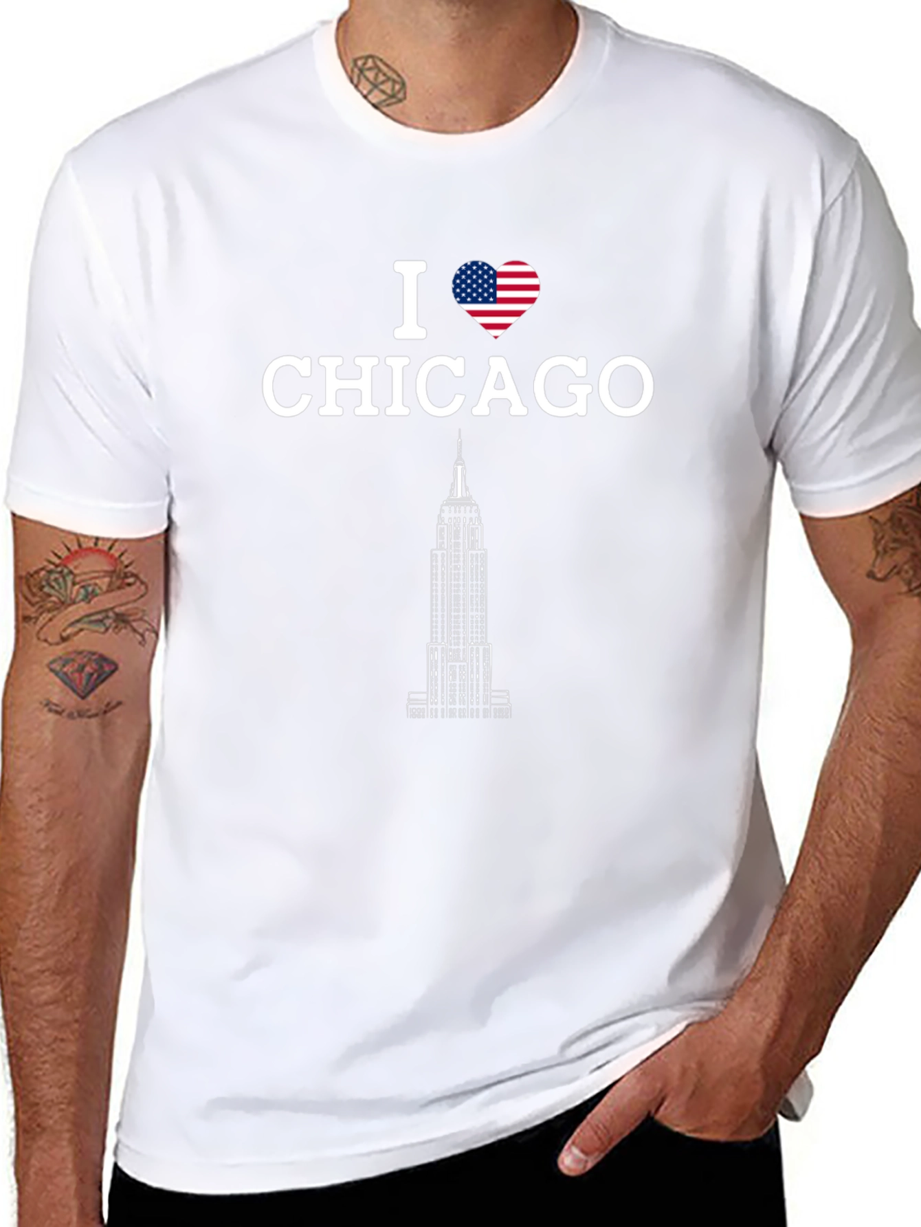 I Heart Chicago T-Shirt - Patriotic Souvenir Tee