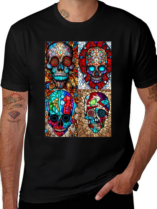 Day of the Dead Skull Art Graphic T-Shirt