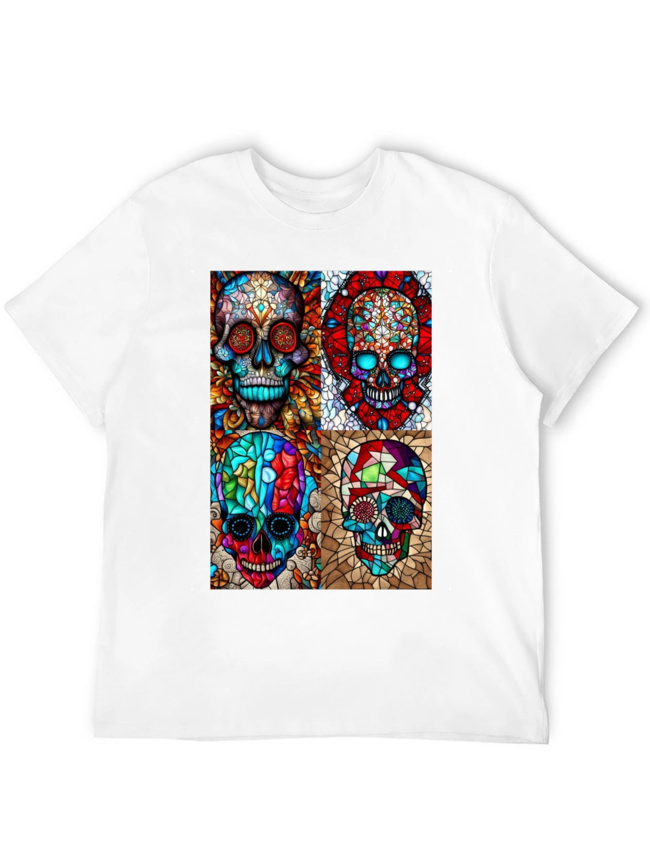 Day of the Dead Skull Art Graphic T-Shirt