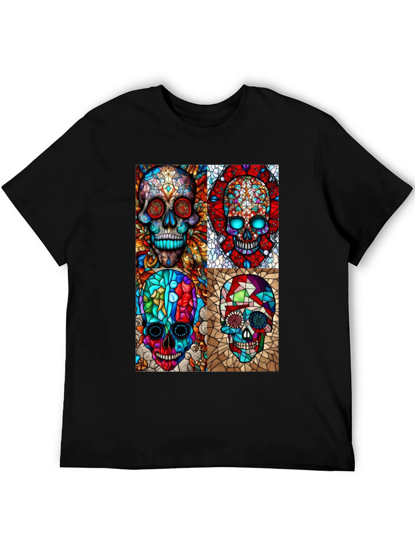 Day of the Dead Skull Art Graphic T-Shirt