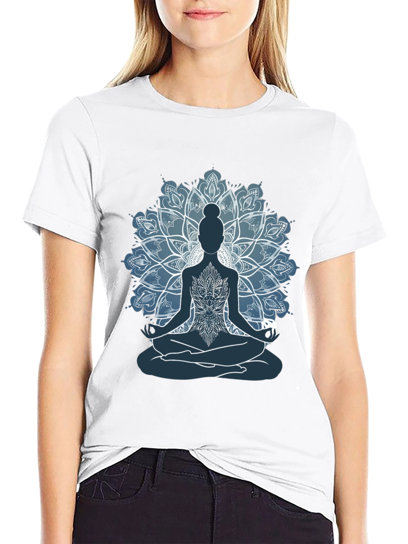 Mens Yoga Mandala Graphic Tee - Meditate in Style!