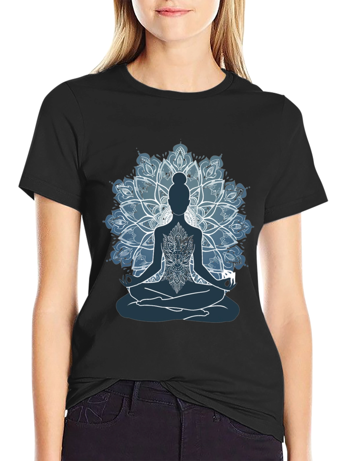 Mens Yoga Mandala Graphic Tee - Meditate in Style!