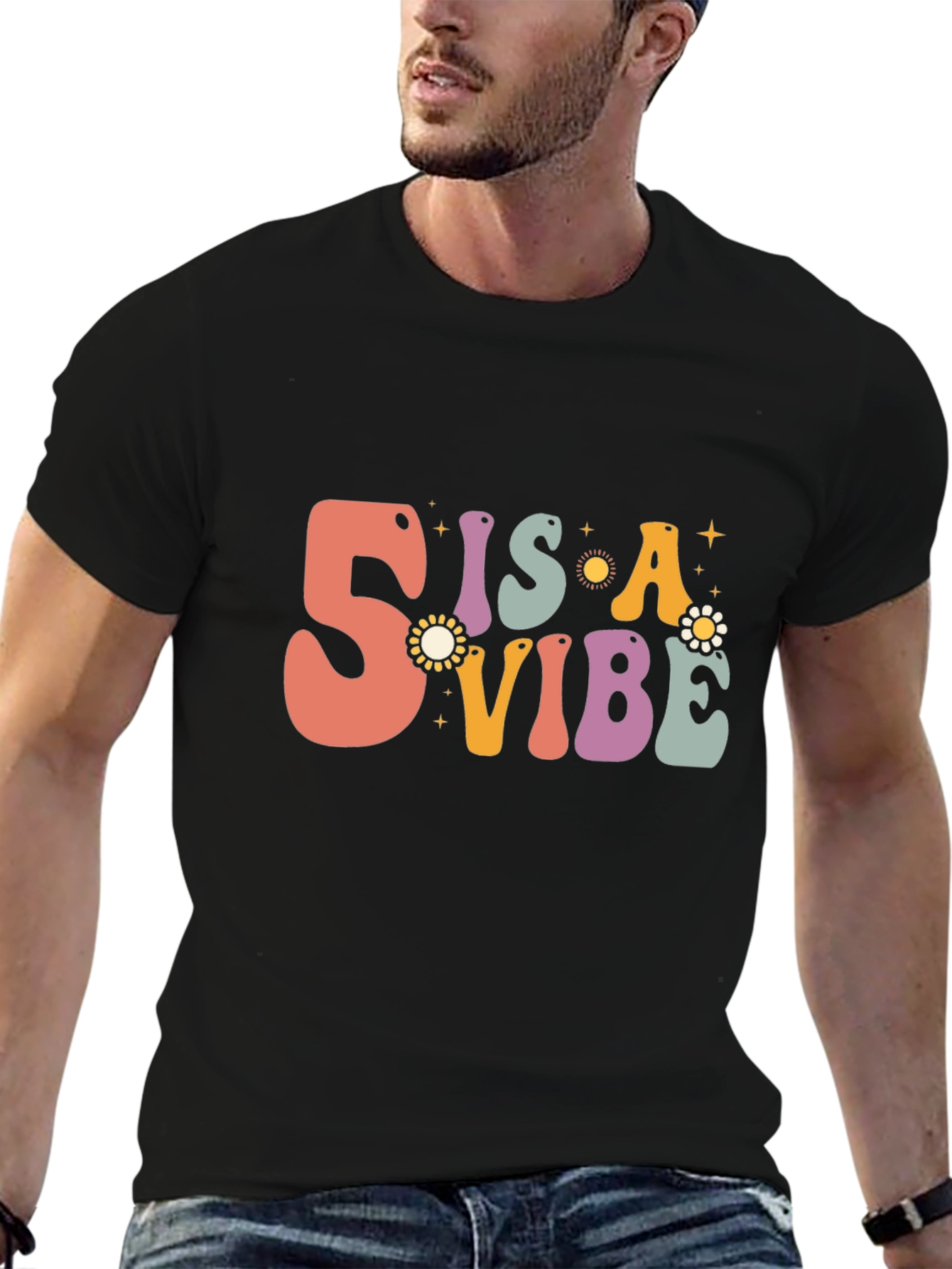 Retro 5 is a Vibe Graphic T-Shirt