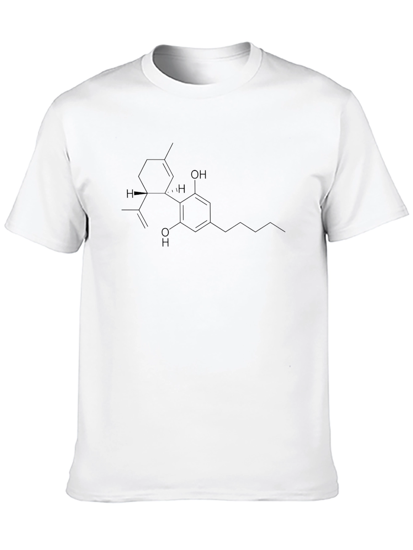 Cannabis Molecule Black T-Shirt - Science & Style