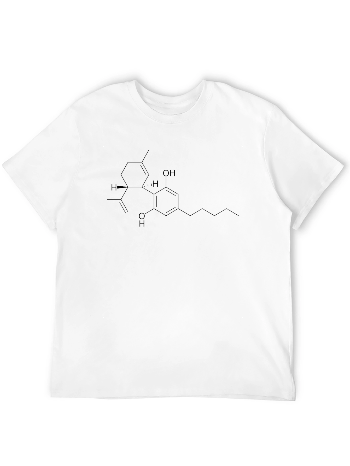 Cannabis Molecule Black T-Shirt - Science & Style