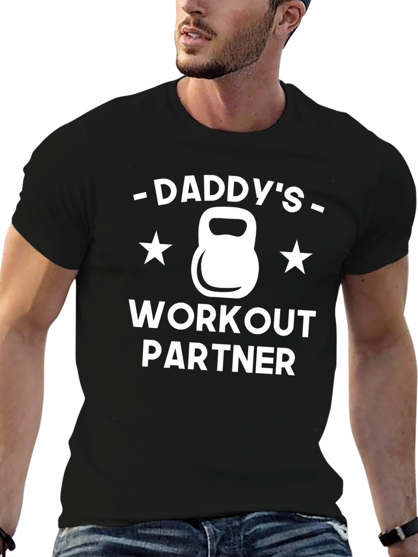 Daddys Workout Partner Black T-Shirt