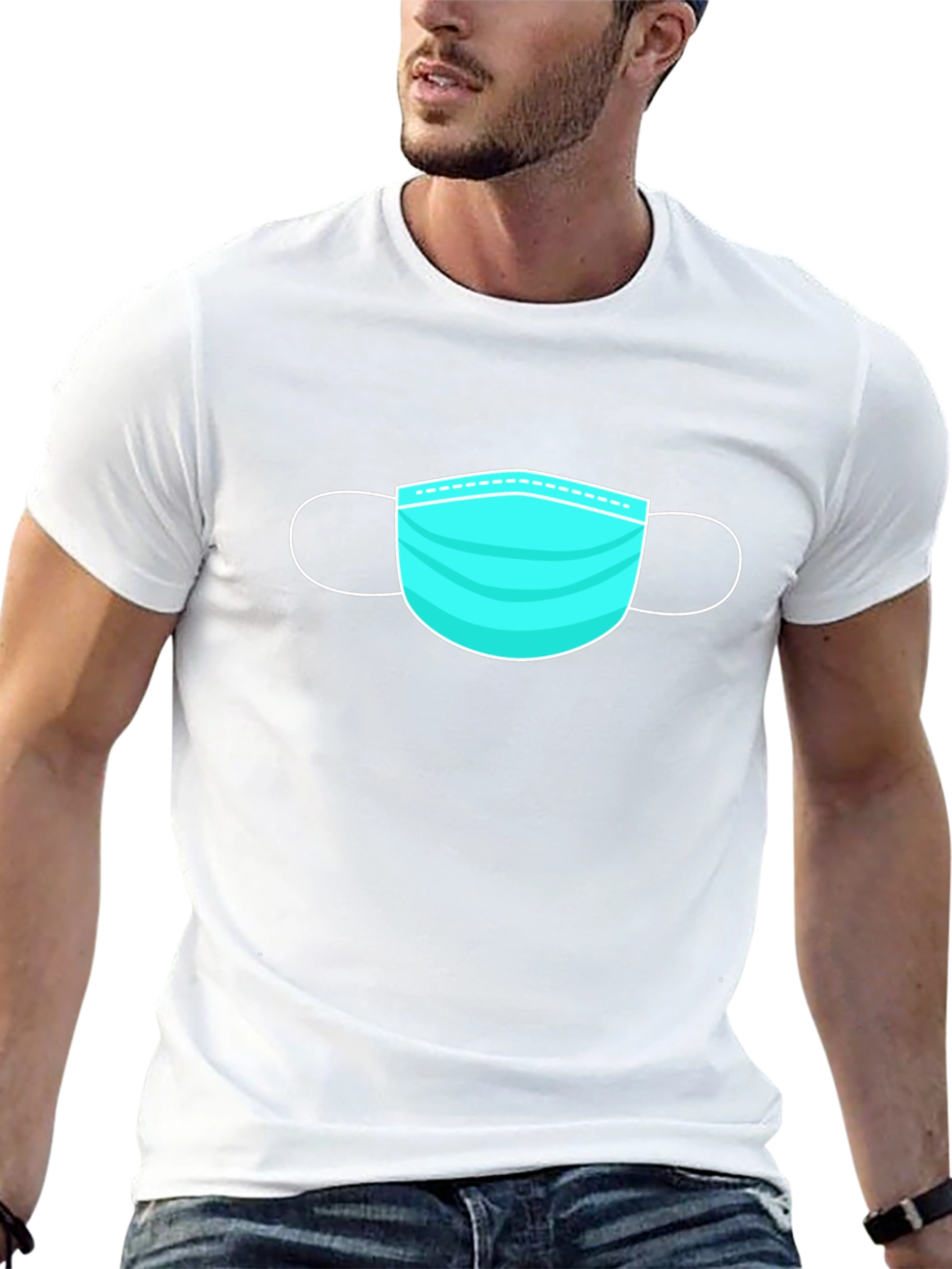 Mask Graphic Black T-Shirt
