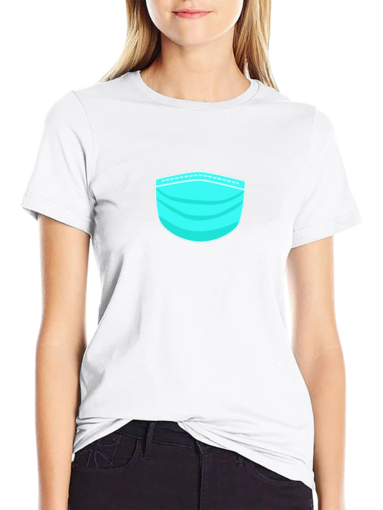 Mask Graphic Black T-Shirt