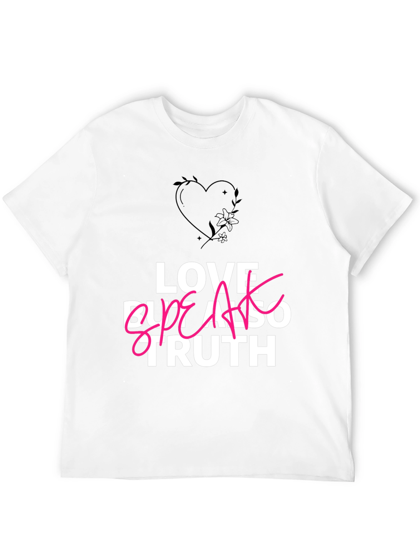 Love Speak Truth T-Shirt - Black Casual Tee
