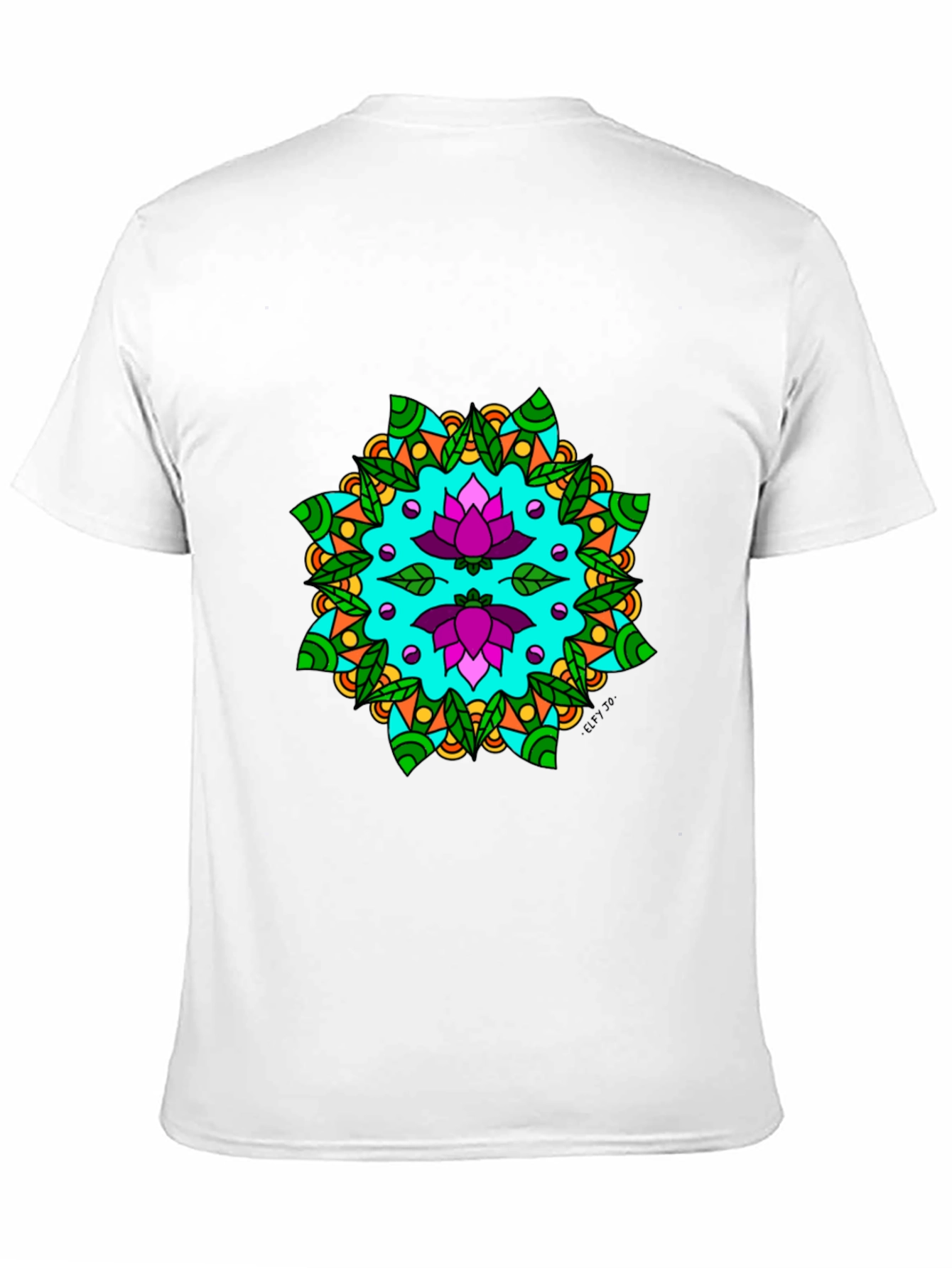 Lotus Mandala Graphic Tee - Black