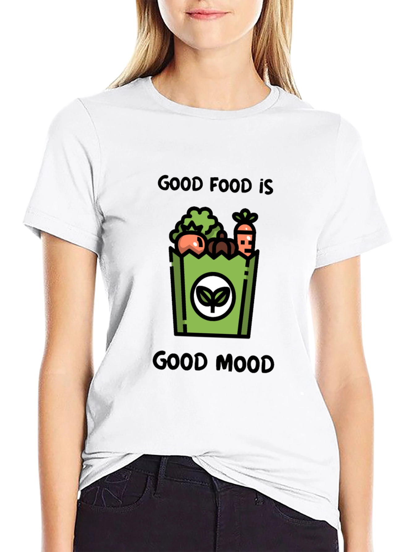 Good Food Good Mood Graphic T-Shirt