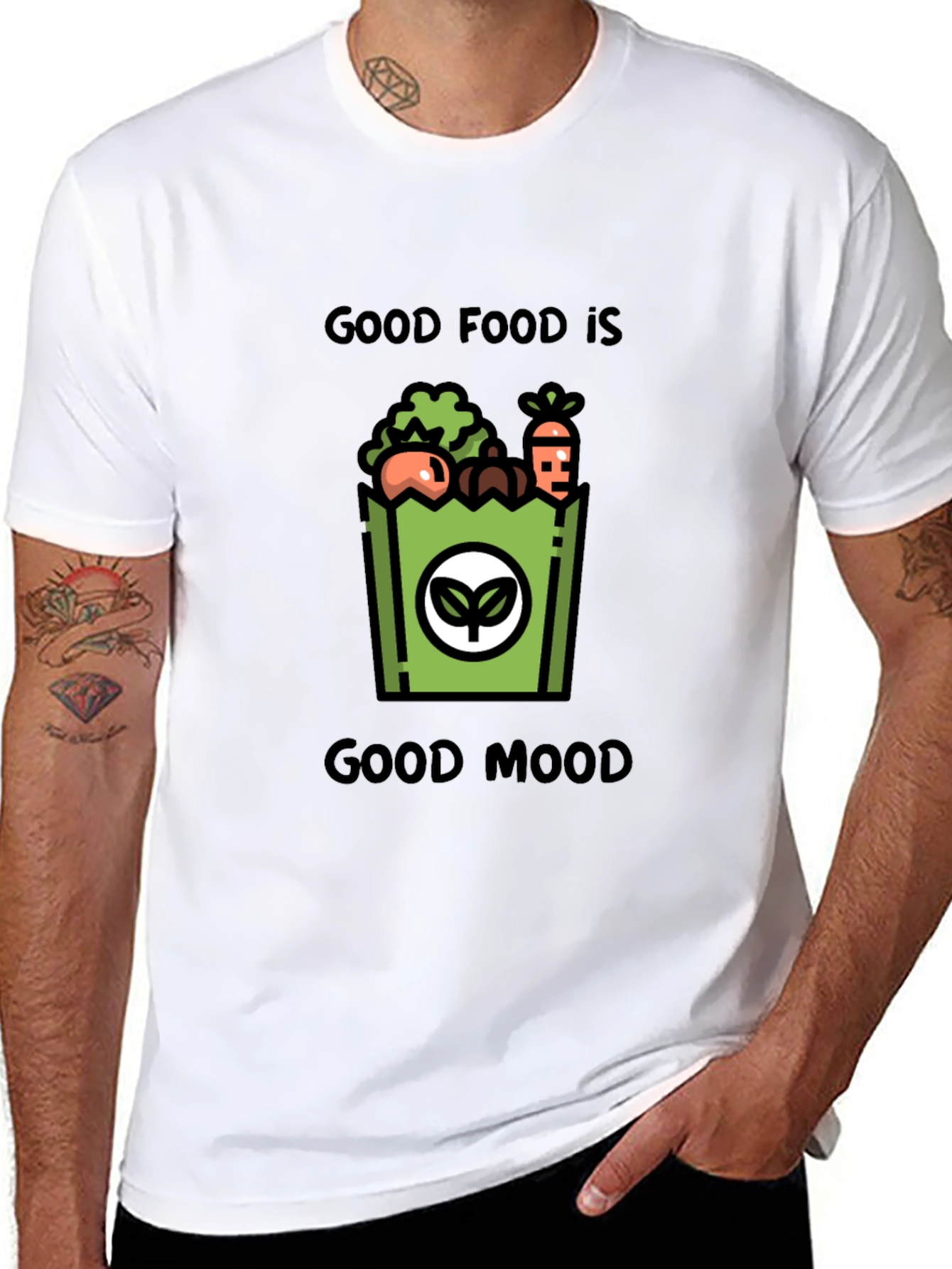 Good Food Good Mood Graphic T-Shirt