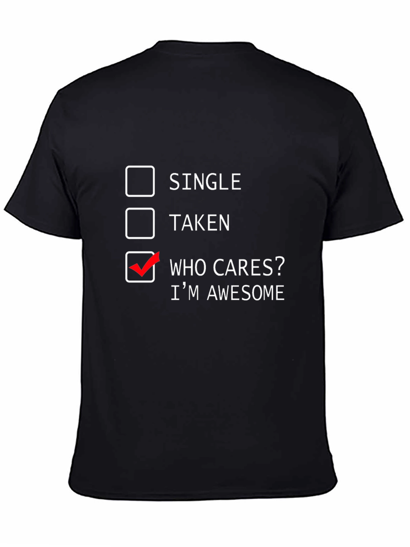 Awesome Who Cares Graphic Tee