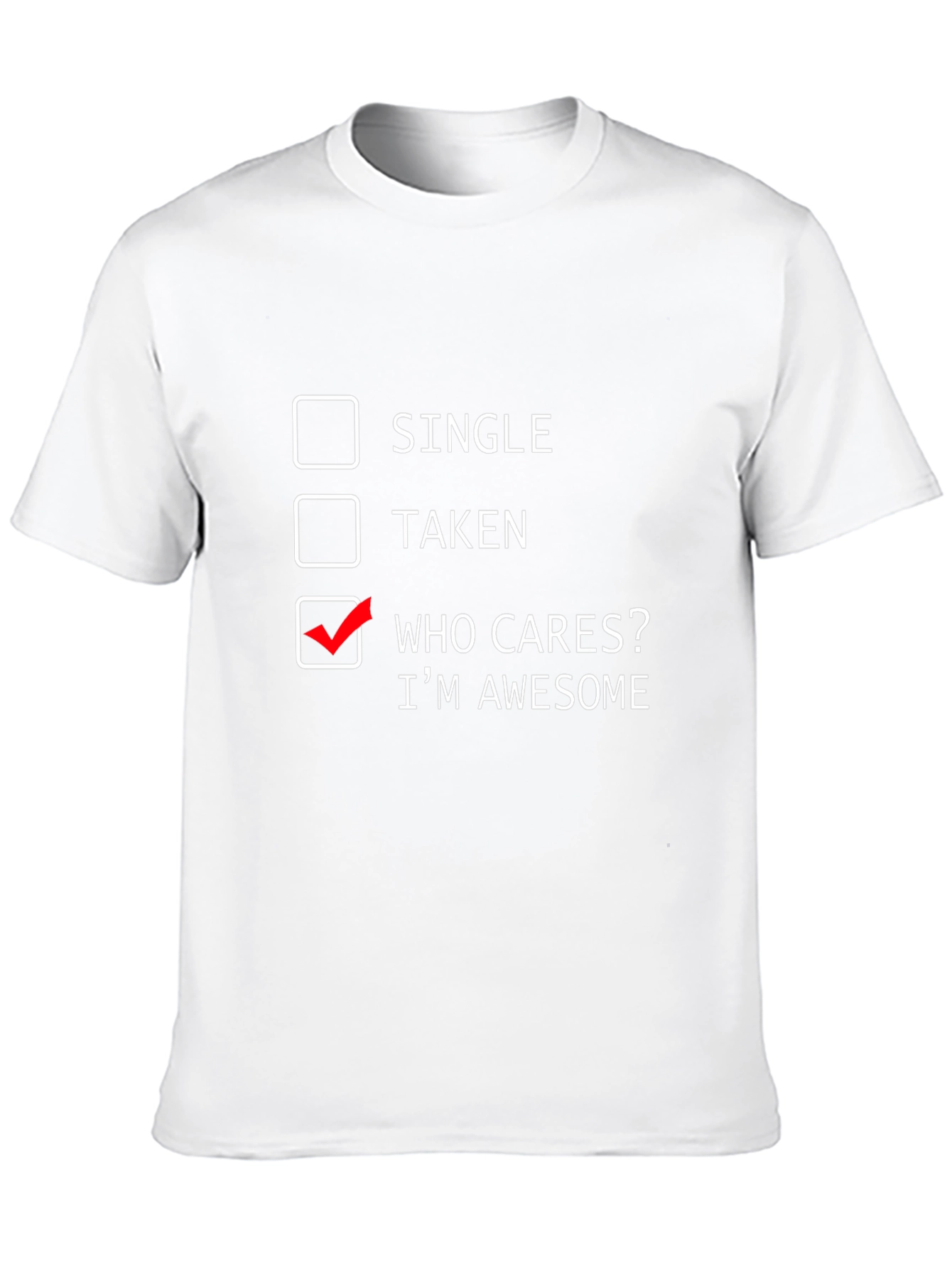Awesome Who Cares Graphic Tee