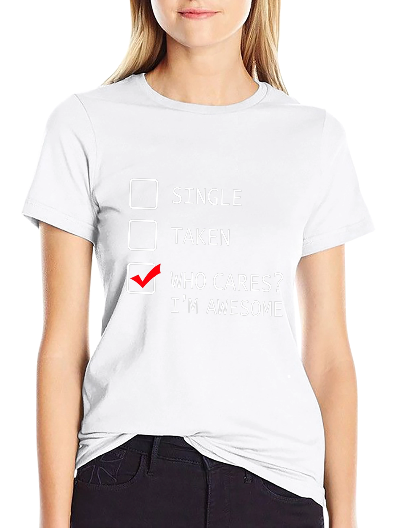 Awesome Who Cares Graphic Tee