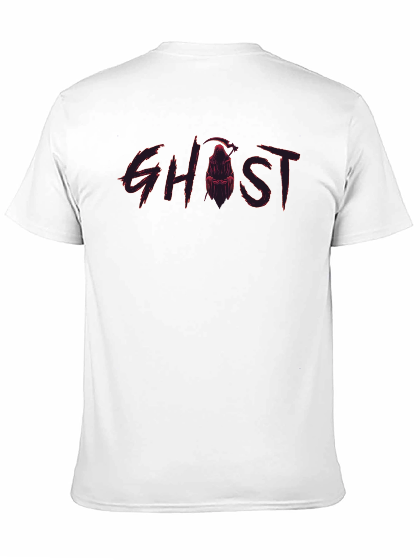 Ghost Reaper Graphic Print Black T-Shirt