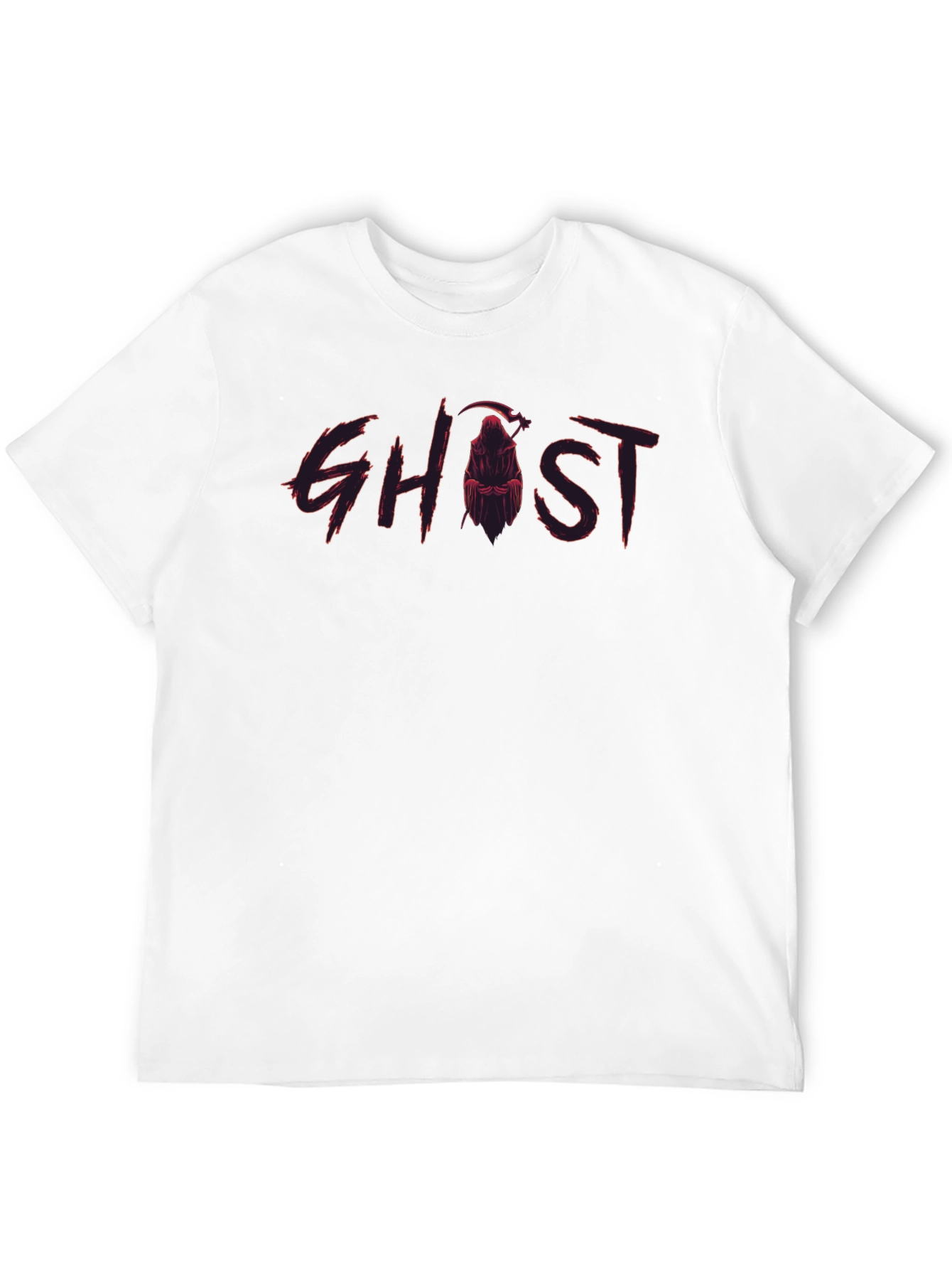 Ghost Reaper Graphic Print Black T-Shirt