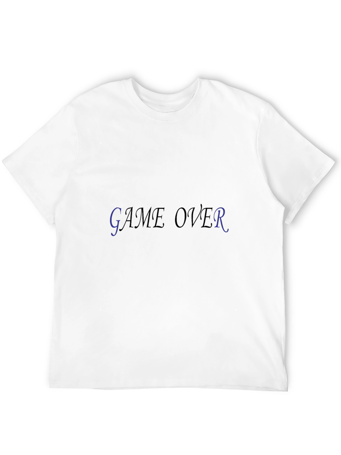 Game Over Graphic Print Black T-Shirt