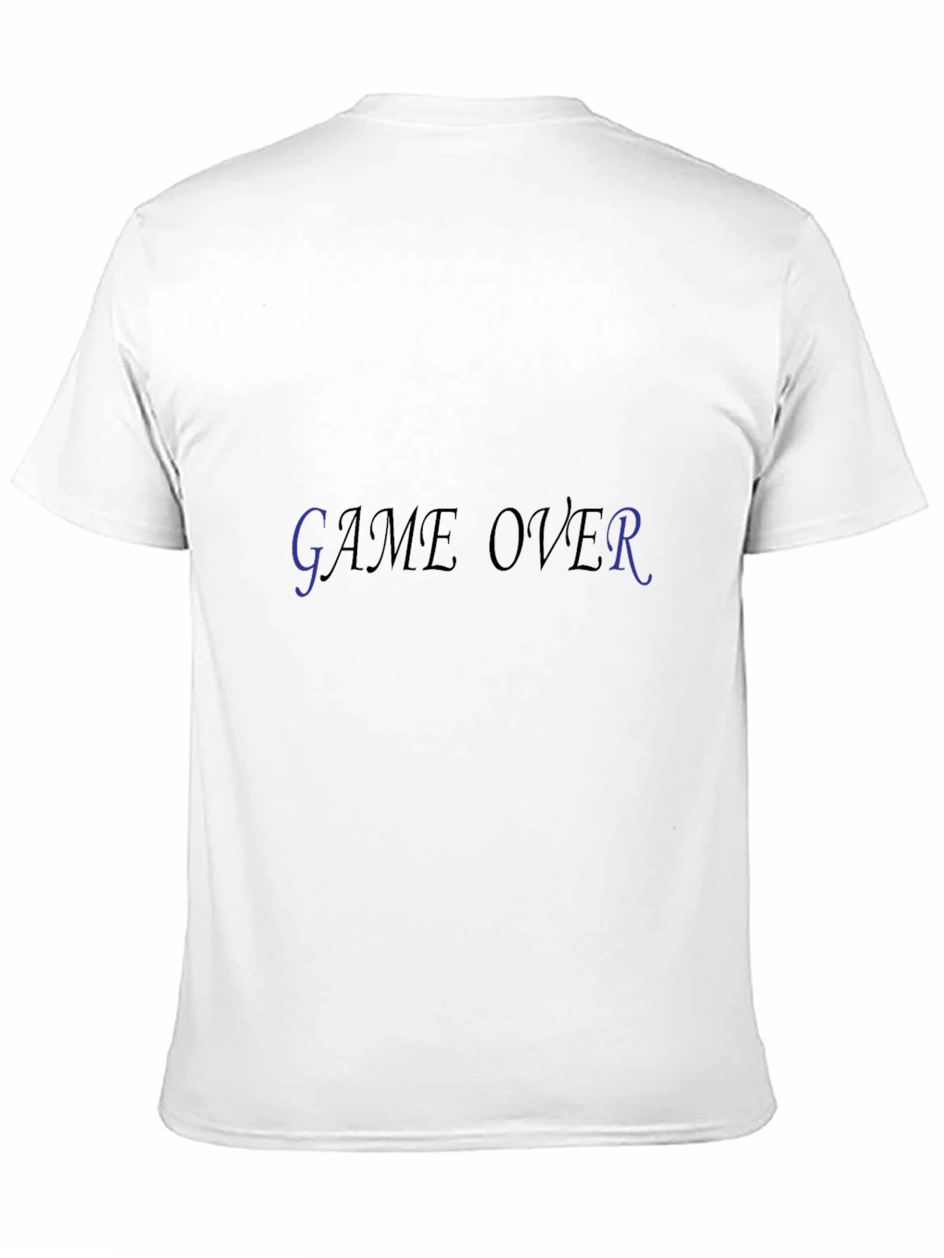 Game Over Graphic Print Black T-Shirt
