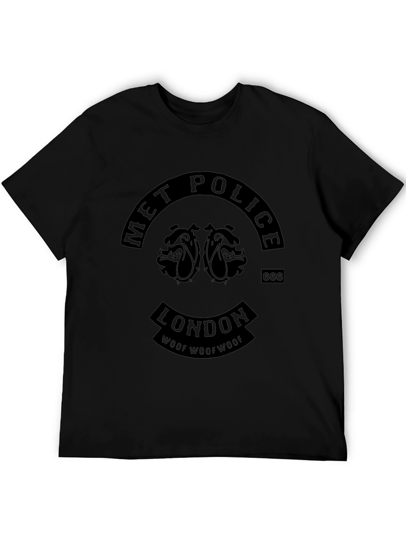 Met Police London Bulldog Graphic Black T-Shirt