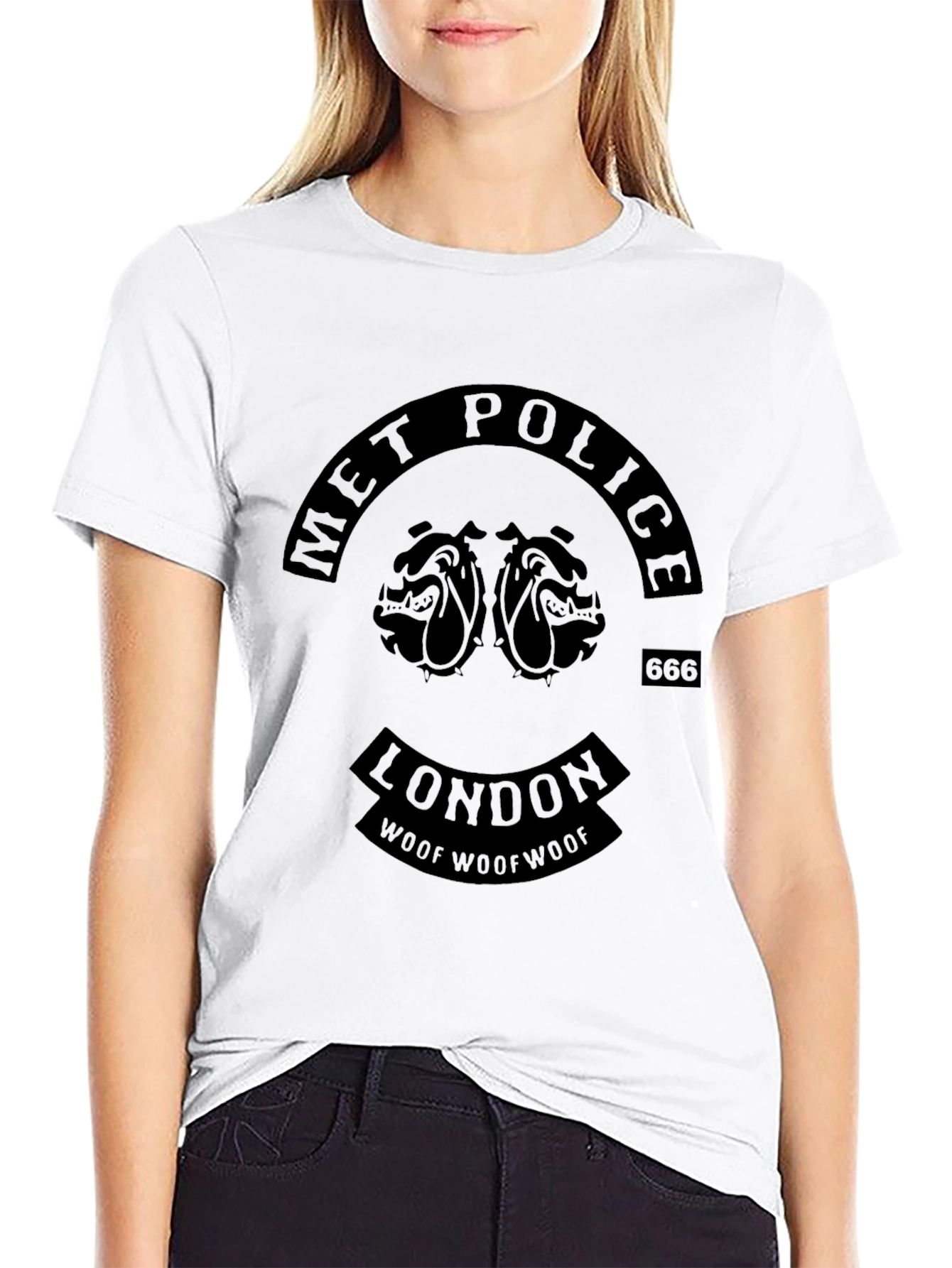 Met Police London Bulldog Graphic Black T-Shirt