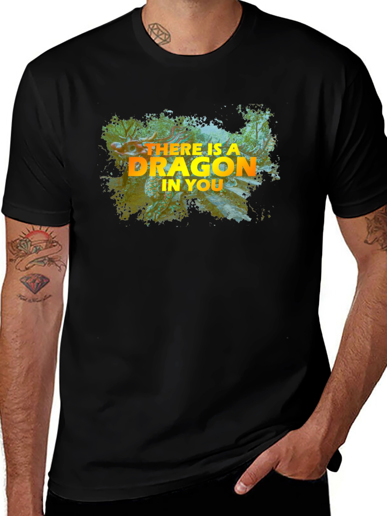 Dragon Inside Black T-Shirt