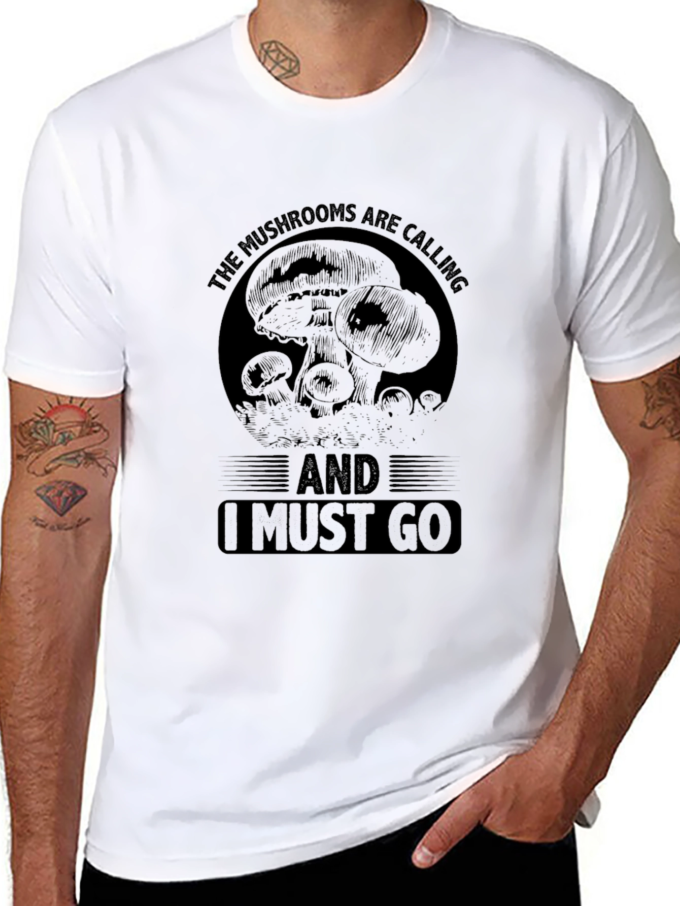 Mushroom Calling Graphic Tee - Nature Lover Shirt