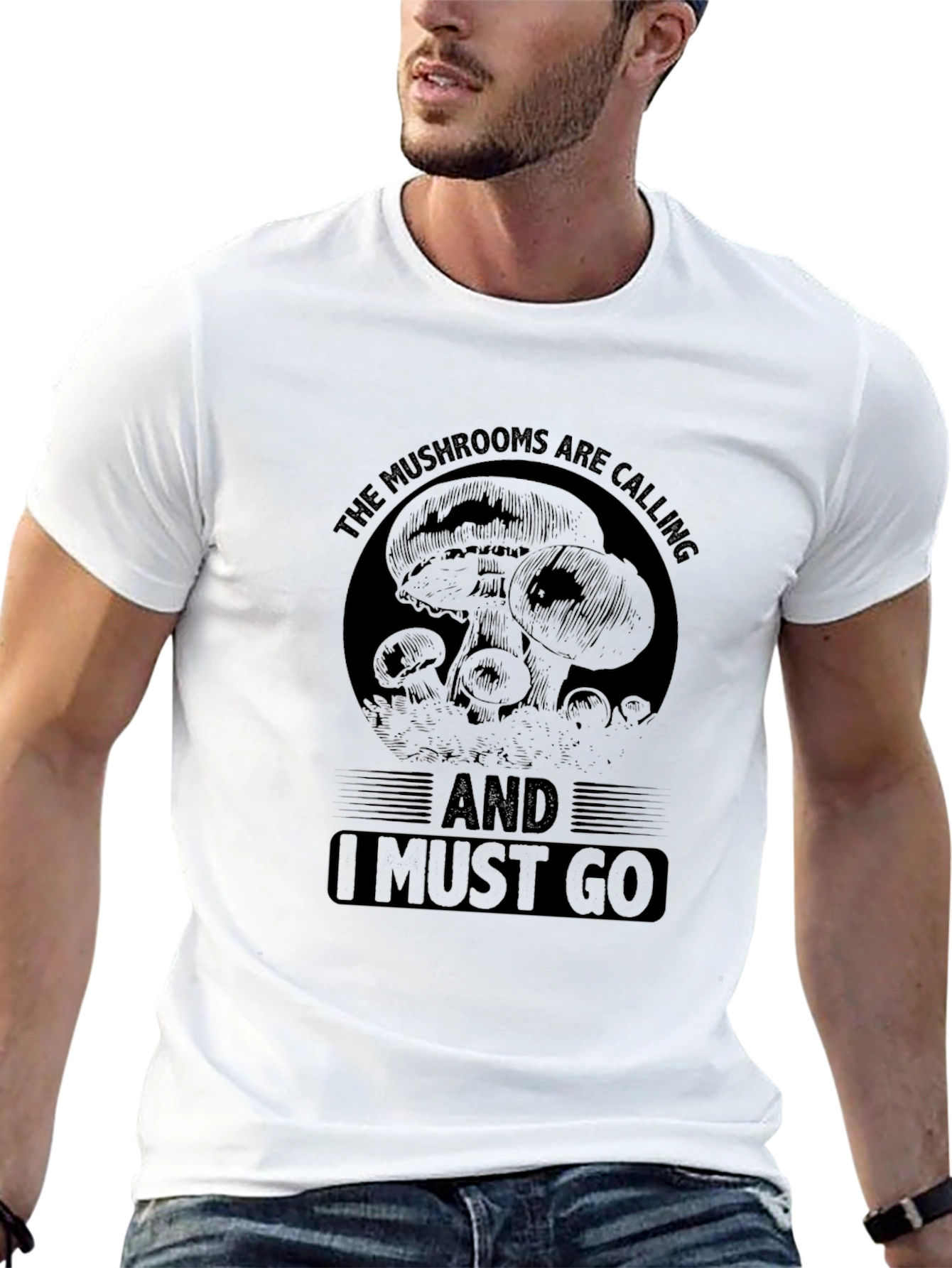 Mushroom Calling Graphic Tee - Nature Lover Shirt