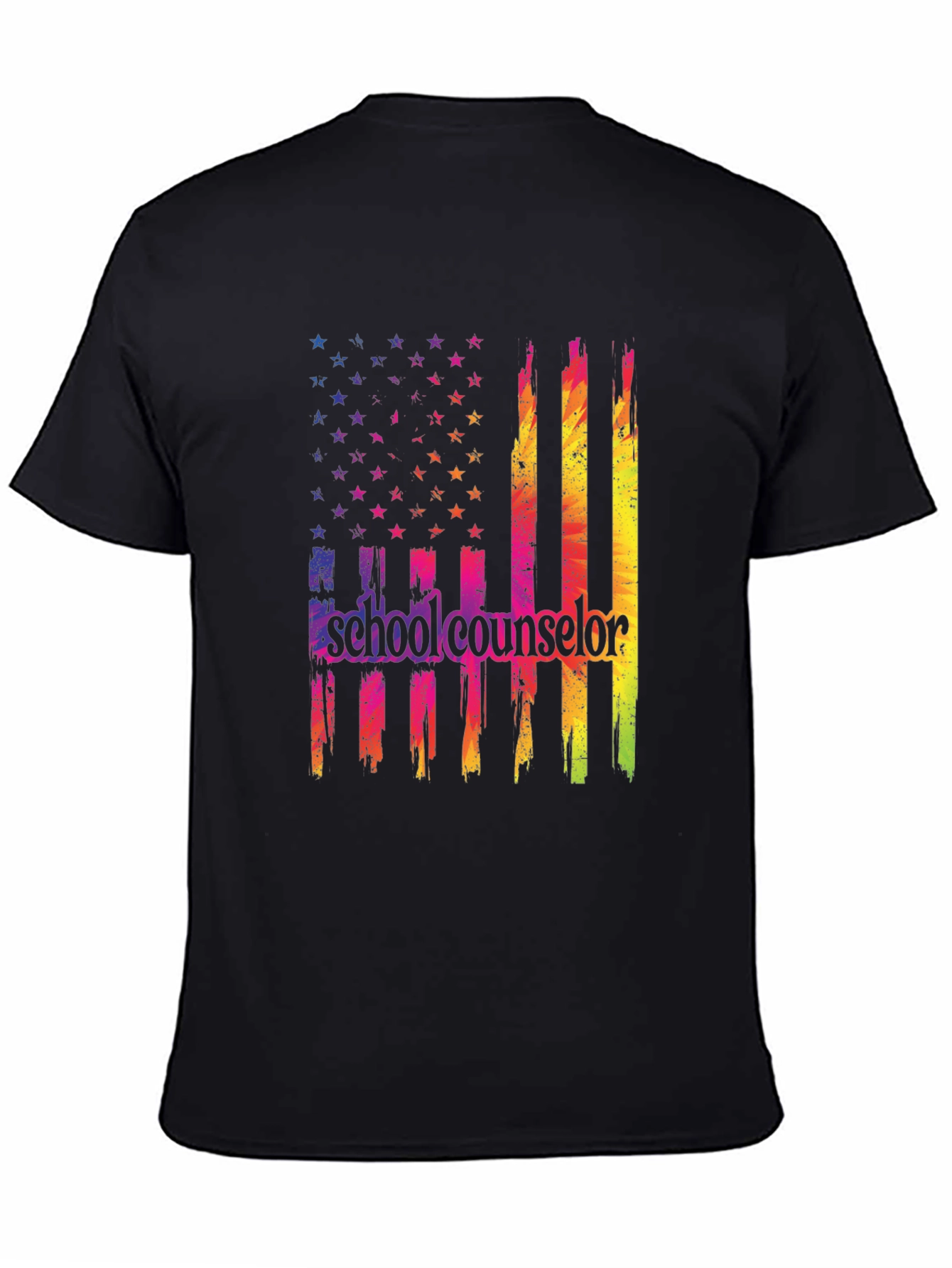School Counselor American Flag T-Shirt