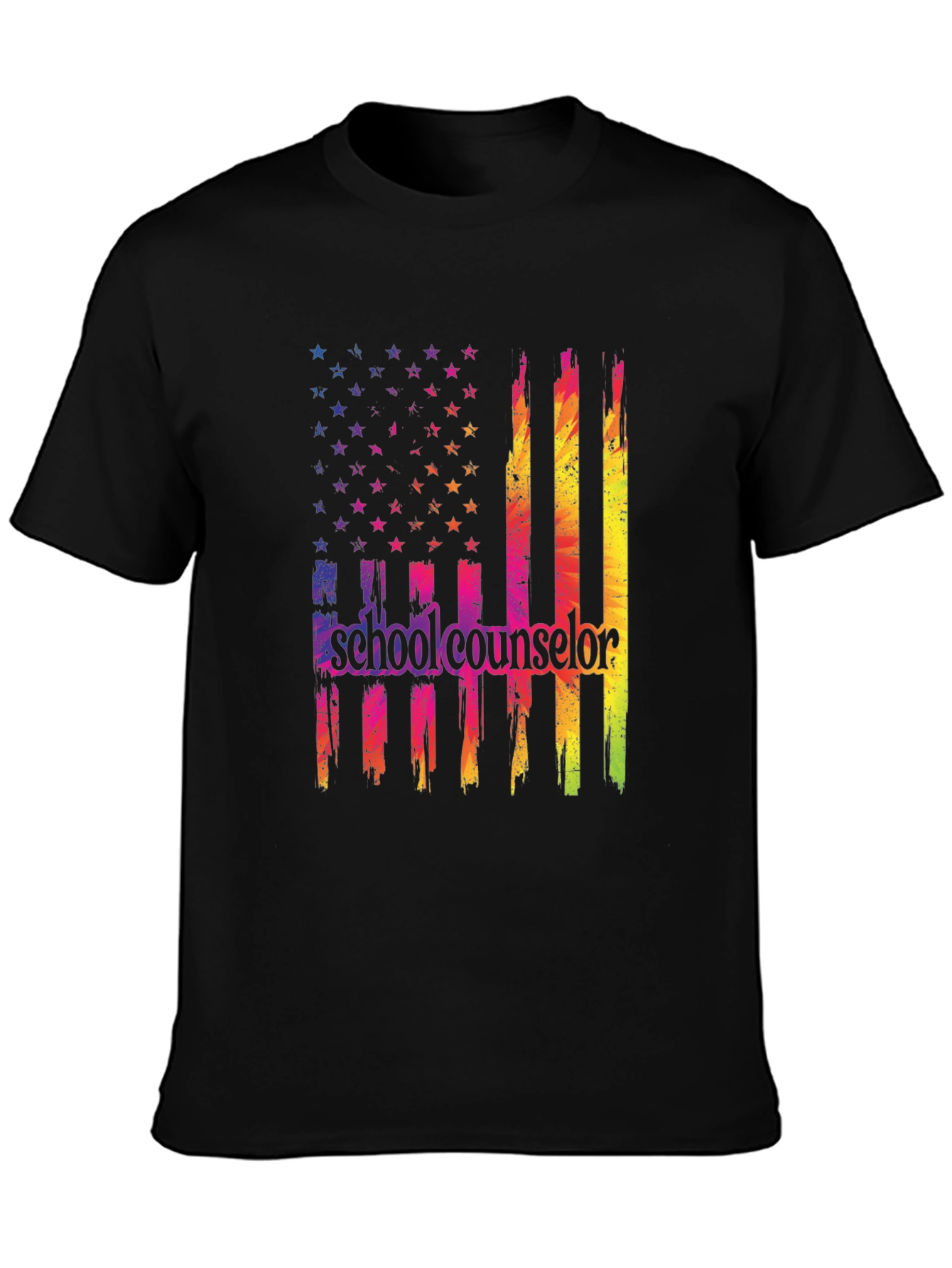 School Counselor American Flag T-Shirt
