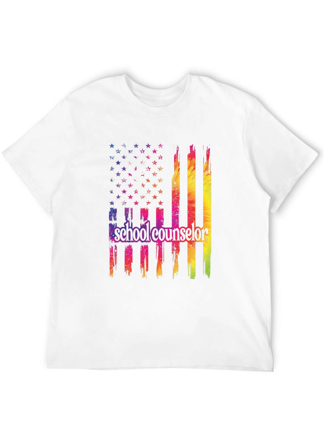 School Counselor American Flag T-Shirt