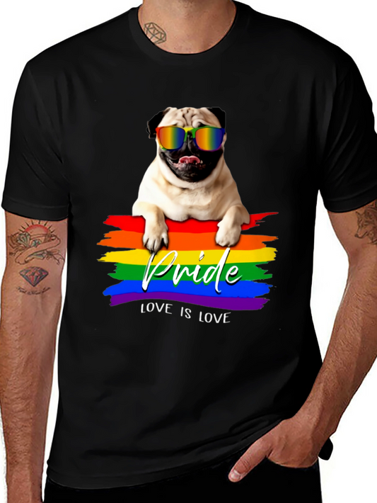 Pride Pug T-Shirt: Love is Love
