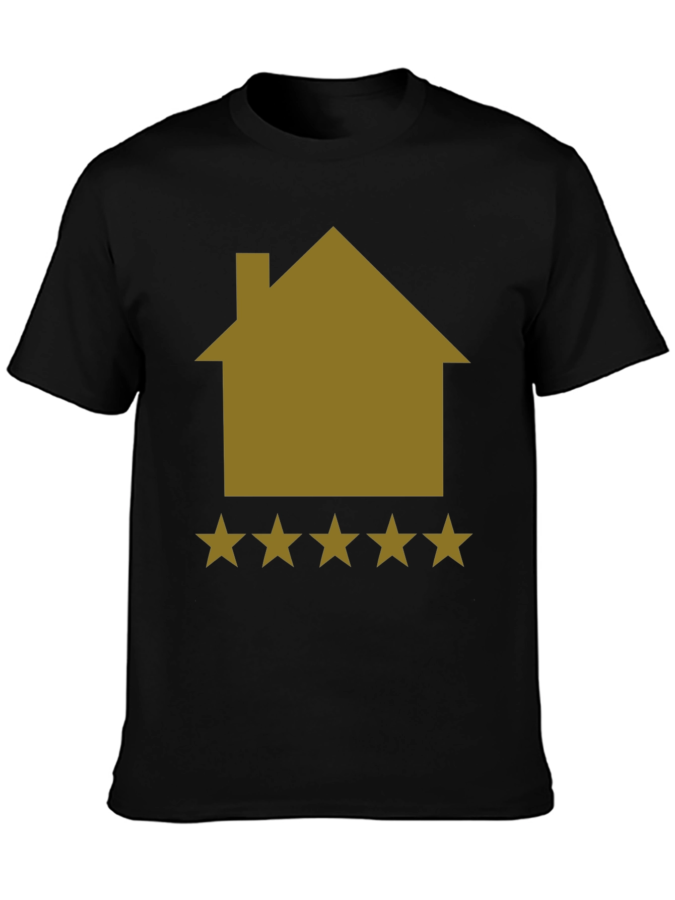 5-Star House Graphic Tee - Black