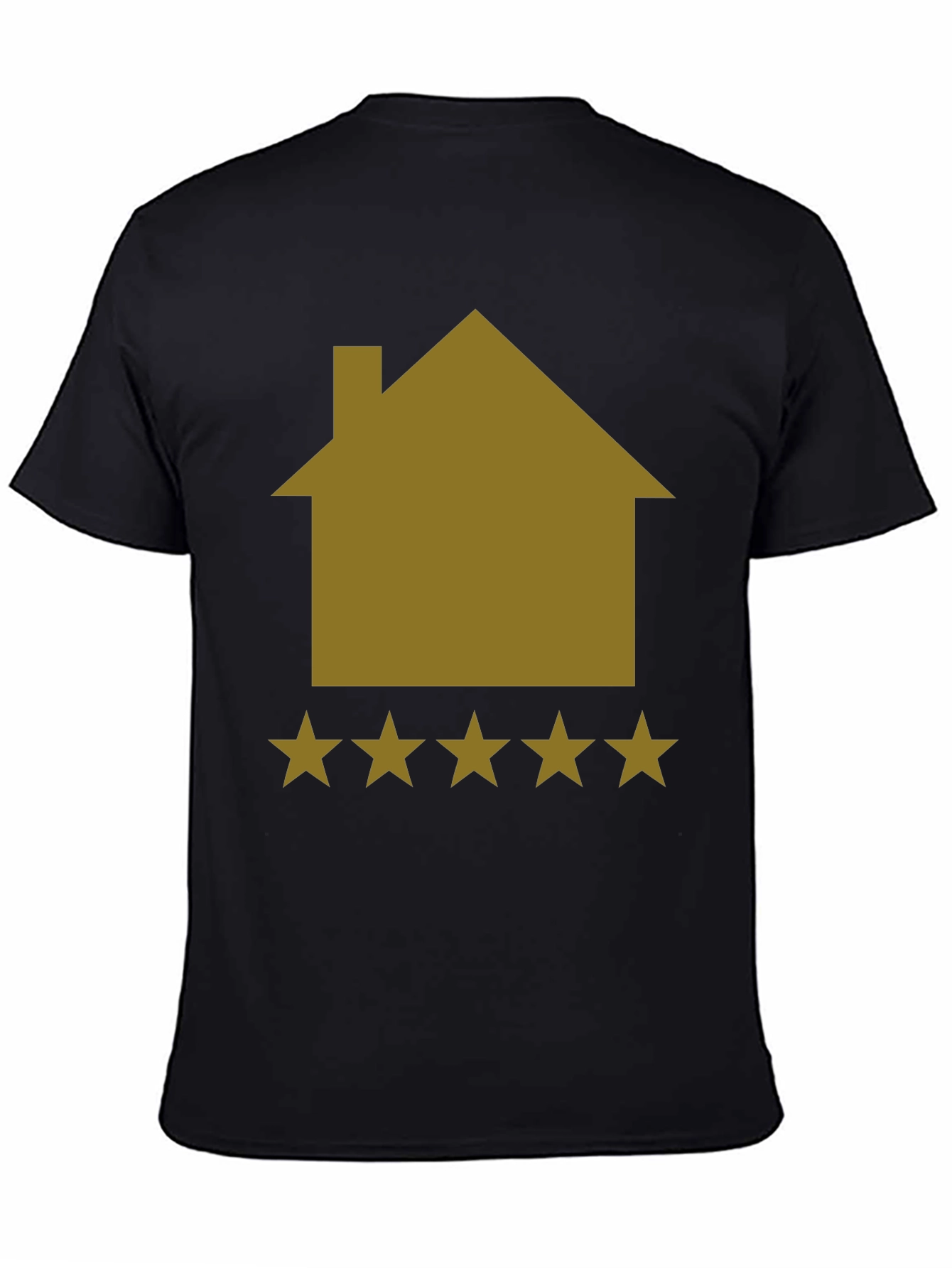 5-Star House Graphic Tee - Black