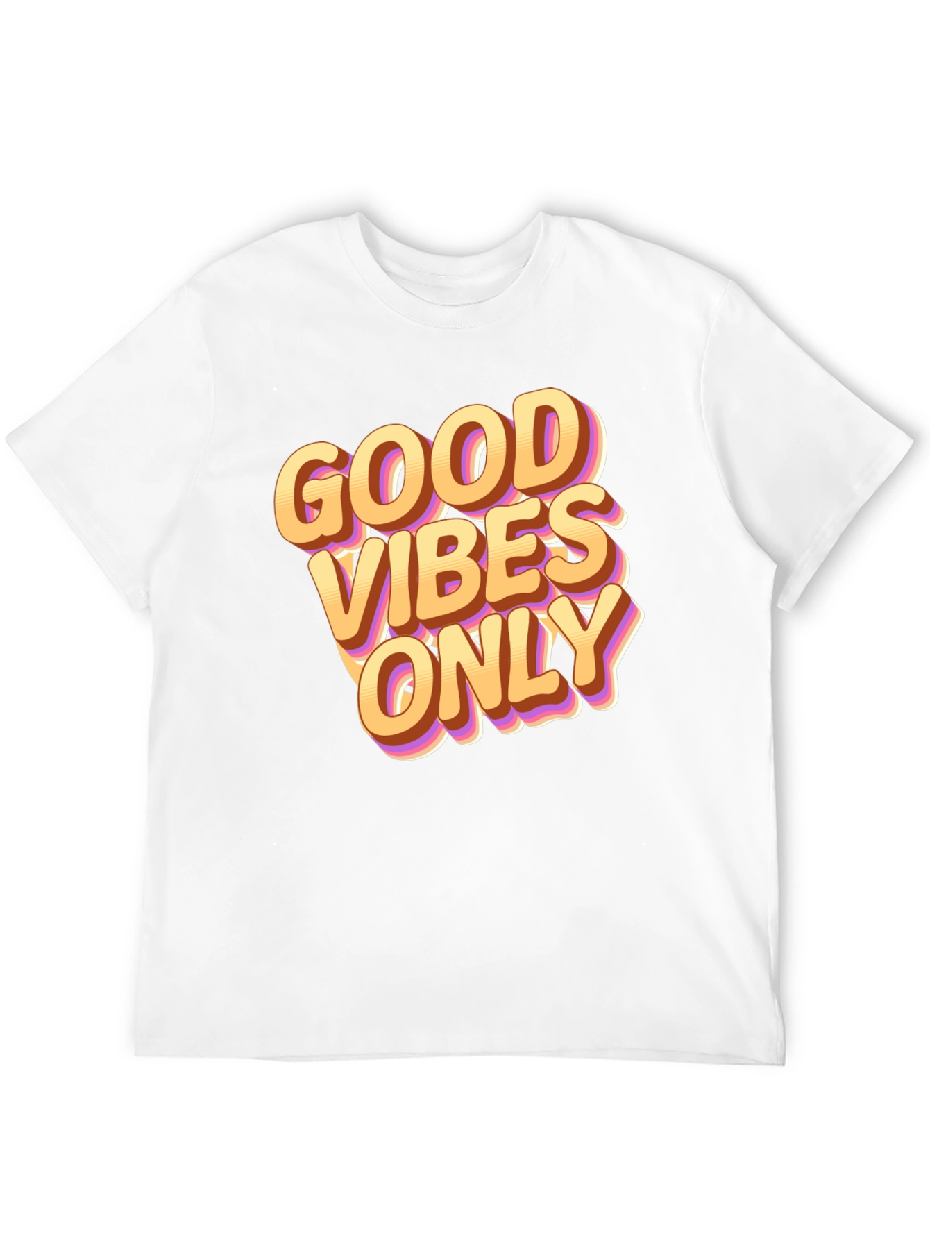 Good Vibes Only Graphic Tee - Black Casual T-Shirt
