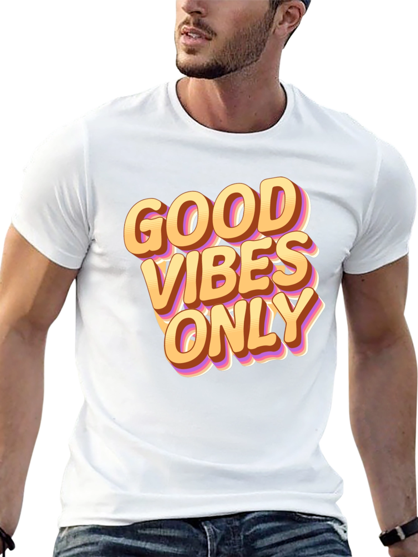 Good Vibes Only Graphic Tee - Black Casual T-Shirt