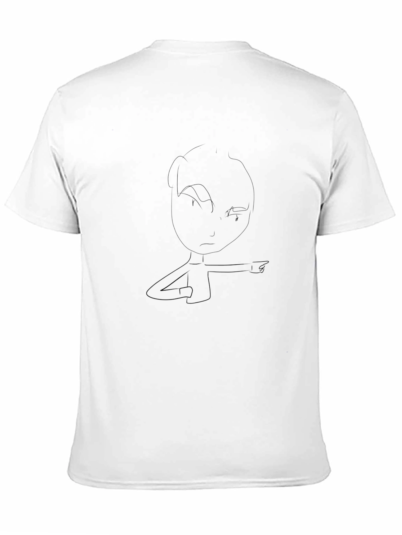 Black T-Shirt with Cartoon Graphic