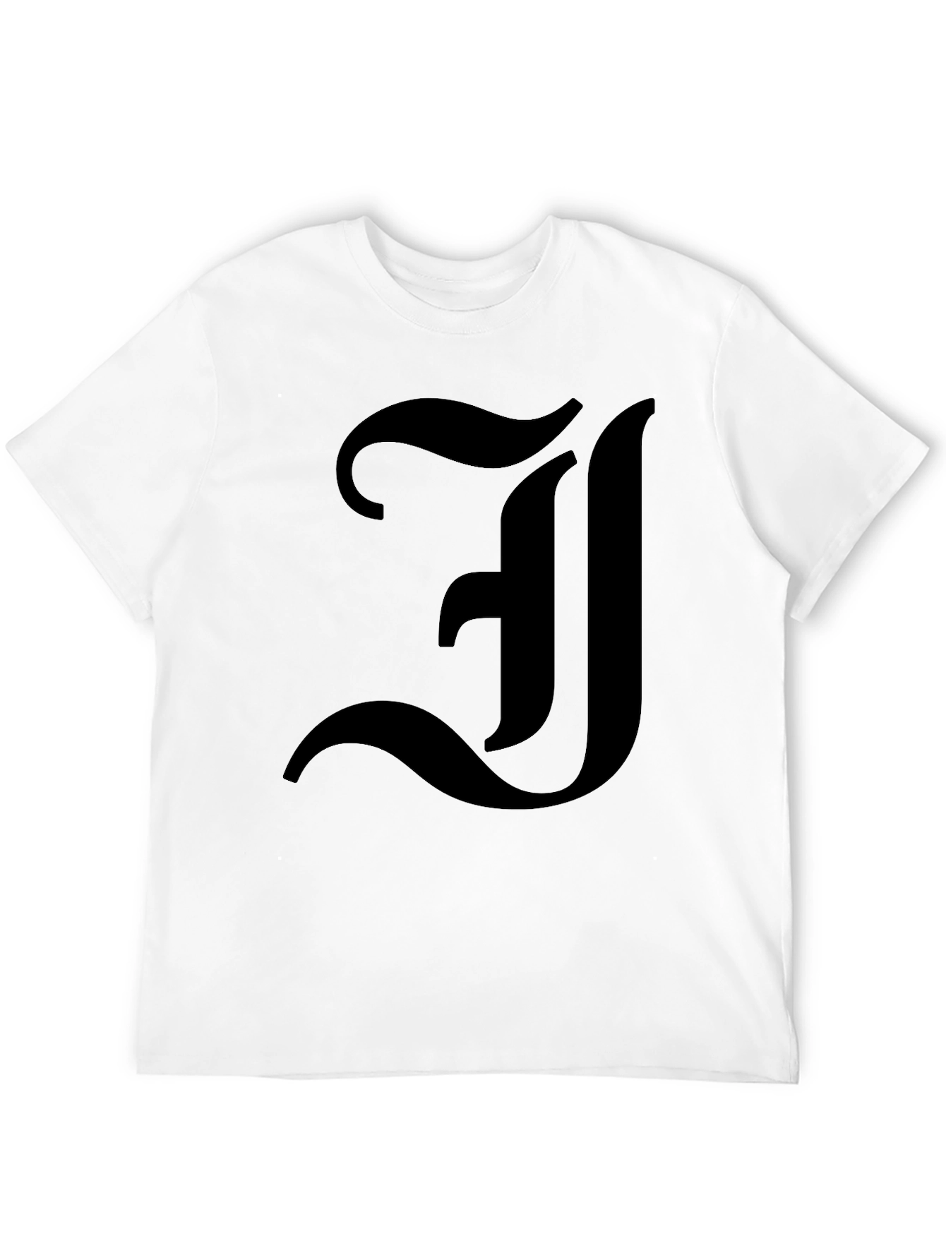 Bold Initial J Graphic T-Shirt